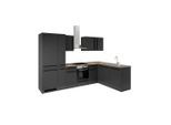 P & B , Schwarz , Holzwerkstoff , 2 Schublade(n),1 Schublade(n) Schubladen , seitenverkehrt montierbar, L-Form, nur wie online abgebildet bestellbar , A , 310x175 cm ,