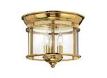 Elstead Lighting , Messingfarben , Metall, Glas , 24.4 cm , Grüner Punkt, RoHS , Beleuchtung, Innenleuchten, Deckenleuchten