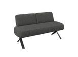 Möbelix , Schwarz , Metall, Textil , 162x83x71 cm ,