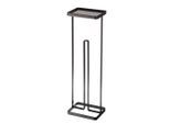 Toilettenpapierhalter , Schwarz , Metall , 12x52x16 cm , Badezimmer, WC Ausstattung, WC-Rollenhalter