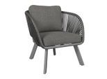 Ambia Garden Loungesessel , Anthrazit , Metall, Textil , Füllung: Schaumstoff , Rundrohr , 83x77x82 cm , Gartenmöbel, Loungemöbel, Lounge-Serien