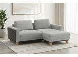 Ecksofa SIT & MORE "Concept", beige (silber), B:226cm H:84cm T:167cm, 100% Polyester, Sofas, Ecksofa, Modernes Sofa in drei Fußfarben zur Auswahl