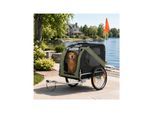 zoomundo Hundeanhänger Fahrradanhänger für Hunde - in Matcha Grün/Schwarz - Silver Frame