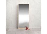 Schuhschrank HOME AFFAIRE "Shoes, Praktisch, minimalistisch, verspiegelte Klappenfronten", braun (eichefarben), B:70,3cm H:162cm T:24,05cm, FSC-zertifizierter Holzwerkstoff, Schränke, Schuhschrank, 4 Fächer, Schuhaufbewahrung, Folienbeschichtet, Höhe 162 cm