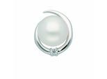 Kettenanhänger ADELIA´S "Perlenanhänger 925 Silber mit Zirkonia", silber, Schmuckanhänger, Damen, mit Zirkonia, Silber 925 (Sterlingsilber), Kettenanhänger, Silberanhänger Perle