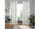 Gardine OTTO HOME "Paula" Gr. 4, grün, B:140cm H:245cm, Voile, Polyester, Gardinen, Gardine, Halbtransparent, Voile, Polyester