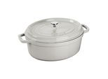 Staub La Cocotte Cocotte 31 cm, oval, Weisser Trüffel, Gusseisen