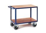 Tischwagen, 2 Ladeflächen, 850 x 500 mm, Tragkraft 600 kg, für Produktion und Werkstatt