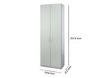Schäfer Shop Genius Flügeltürenschrank TETRIS SOLID, Stahlkorpus, 5 OH, B 800 mm, abschließbar, lichtgrau/weißalu