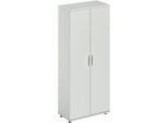 Schäfer Shop Genius Flügeltürenschrank TETRIS WOOD, 5 OH, Höhe inkl. Gleiter, B 800 mm, weiß