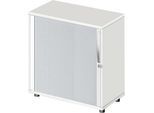 Schäfer Shop Select Querrollladenschrank LOGIN, 2 Ordnerhöhen, abschließbar, B 800 x T 420 x H 788 mm, weiß