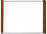moedel Türschild LMH, DIN A6, individuell beschriftbar, Polyester-Abdeckung, Klebemontage, B 159,5 x H 105,5 mm, silber/Nussbaum