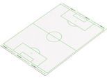 Taktiktafel Taktiboard Soccer, für Fußball, selbsthaftend, beschriftbar, trocken abwischbar, B 210 x H 148 mm, beschichtete Pappe, transparent