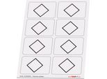 Taktische Zeichen Taktifol Personen, rechteckig, selbsthaftend, beschriftbar, trocken abwischbar, L 46 x B 32 mm, schwarz, 8 Zeichen