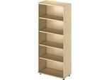 Schäfer Shop Genius Regal TETRIS WOOD, 5 OH, Höhe inkl. Gleiter, B 800 mm, Ahorn-Dekor