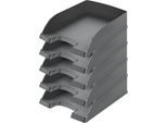 LEITZ® Ablagekorb Standard 5227, Kunststoff, 5 Stück, schwarz