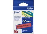 Brother Schriftbandkassette TZe-461, 36 mm, rot/schwarz