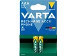 Akkus VARTA PHONE T 398 Micro AAA, f. Analoge/digitale Telefone, 2 Stück