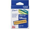 Brother Schriftbandkassette TZe-B51, 24 mm, signalorange/schwarz