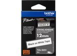 brother Schriftbandkassette TZe-S231, 12 mm breit, weiß/schwarz