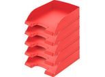LEITZ® Ablagekorb Standard 5227, Kunststoff, 5 Stück, rot