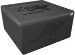Thermobox Kängabox® Easy S, Volumen 32 l, Tragegriffe, stapelbar, mit Deckel, wiederverwendbar, L 410 x B 410 x H 330 mm, EPP, schwarz