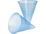 Spitzbecher Papstar Blue Cone, Volumen 115 ml, für marktgänige Wasserspender, Ø 70,3 mm, Polypropylen, blau-transparent, 1000 Stück