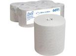 Scott® Rollenpapiertücher Essential 6691, 1-lagig, 6 Rollen á 350 m, insgesamt 2100 m, weiß