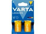 Batterie Baby C VARTA Longlife, hohe Lebens- & Lagerdauer, 1,5 V, 2 Stück