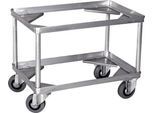 Gmoehling Fahrgestell für Transportkästen Typ 1, bis 200 kg, Lenk- und Bockrollen, Vollgummi-Räder, L 642 x B 424 x H 440 mm, Stahl verzinkt
