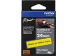 Brother Schriftbandkassette TZe-FX651, 24 mm, gelb/schwarz