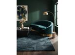 Wollteppich geometrisch Petrol 160 x 230 cm - DEBEN Kadima Design