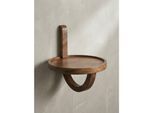 Wandregal Mango Massivholz Modern Stil 30x33x30 cm Rund