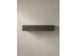 Wandregal Mango Massivholz Steinoptik Rechteckig Modern, Grau 60x20x10 cm