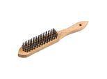 Klingspor BH 600 Handbürste Standard Anzahl Reihen 3, 125 x 25 x 290 mm, Holzgriff 0,3 Edelstahl (358368)