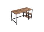 Möbelix , Braun, Schwarz , Metall, Holzwerkstoff , Vintage , rechteckig , 60x75x140 cm , Stauraum, seitenverkehrt montierbar , Büromöbel, Schreibtische, Schreibtische