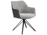Livetastic , Grau, Schwarz, Dunkelgrau , Metall, Textil , 57x82x61 cm ,