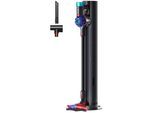 DYSON Akku-Hand-und Stielstaubsauger "Dyson V10 Konical™ + Auto-empty Dok™ Schwarz/Blau", schwarz, blau, B:29cm H:121cm T:47cm, Akkusauger