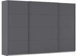 Schwebetürenschrank OTTO HOME "Kleiderschrank Schrank Garderobe AGORDO mit Dekor- oder Hochglanzfront", grau (graumetallic, griffleisten graumetallic), B:315cm H:210cm T:62cm, Holzwerkstoff, Schränke, Schwebetürenschrank, in 4 Breiten und 2 Höhen MADE IN GERMANY