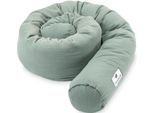 Nestchenschlange JULIUS ZÖLLNER "Musselin", grün, Bezug: 100% Baumwolle. Obermaterial: 100% Baumwolle. Füllung: 100% Polyester, Bettnestchen, Nestchenschlange, Made in Germany