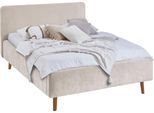 Polsterbett MEISE.MÖBEL "Mattis", beige, B:161cm H:105cm L:218cm, Betten, Polsterbett, Topseller, wahlweise mit Bettkasten