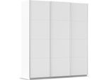 Schwebetürenschrank OTTO HOME "Kleiderschrank Schrank Garderobe AGORDO mit Dekor- oder Hochglanzfront", weiß (alpinweiß, griffleisten alufarbig), B:203cm H:229cm T:62cm, Holzwerkstoff, Schränke, Schwebetürenschrank, in 4 Breiten und 2 Höhen MADE IN GERMANY