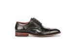 Justin Reess herenschoenen gepolijst zwart leren cap toe derby schoenen - Everett