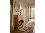 Schuhkipper Holz mit 2 Klappen und Ablage, Buche 75x24x87 cm