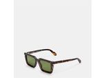 Accessoires Off White Tucson Vierkante Volrande Zonnebril in Havana/Groen