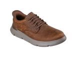 Skechers Garza Duran Leder Herren Schnürschuhe Dunkelbraun