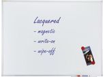 Franken Whiteboard X-tra!Line, Wandmontage im Hoch- & Querformat, Stahl weiß lackiert & Aluminiumrahmen, magnethaftend, Ablageschale, B 1200 x H 900 mm