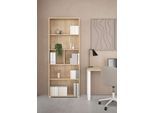 Regal HOME AFFAIRE "Sign Ablageregal, Aktenregal, Bücherregal, Standregal, Wandregal", braun (jackson hickory), B:79,6cm H:204,7cm T:34,3cm, Holzwerkstoff, Regale, Regal, 4 Einlegeböden, 1 Trenneinsatz, Höhe 200 cm, Breite 80 cm