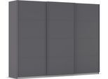 Kleiderschrank OTTO HOME "Mehrzweckschrank Aktenschrank Möbel Mietswohnung Schlafzimmer AVOLA", grau (graumetallic, leisten graumetallic), B:271cm H:210cm T:62cm, Holzwerkstoff, Schränke, Kleiderschrank, mit eleganten Zierleisten in Chrom, Schwarz oder Weiß MADE IN GERMANY