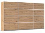 Kleiderschrank OTTO HOME "Mehrzweckschrank Aktenschrank Möbel Mietswohnung Schlafzimmer AVOLA", braun (eiche artisan, leisten weiß), B:360cm H:210cm T:62cm, Holzwerkstoff, Schränke, Kleiderschrank, mit eleganten Zierleisten in Chrom, Schwarz oder Weiß MADE IN GERMANY